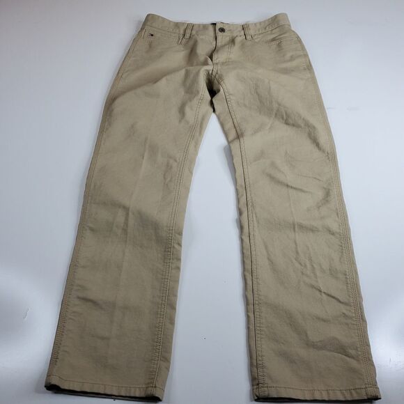 30 TOMMY HILFIGER KHAKI TAN STRAIGHT LEG DRESS JEANS PANTS - Picture 1 of 10